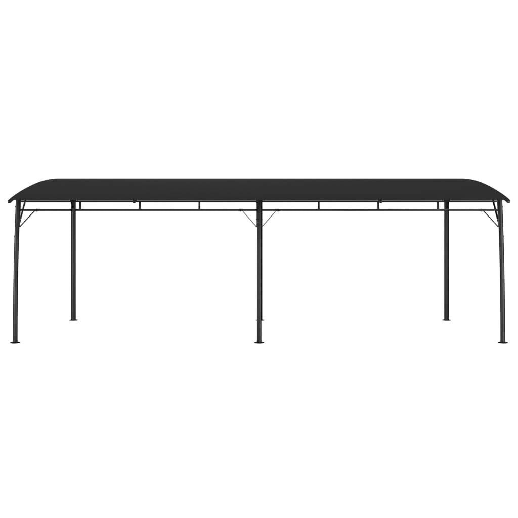 Anthracite Outdoor Sunshade Awning, Powder-Coated Steel Frame, 19.7x9.8 FT Large Rectangular Canopy Tent for Patio, Garden, and Backyard Gatherings Outdoor Structures