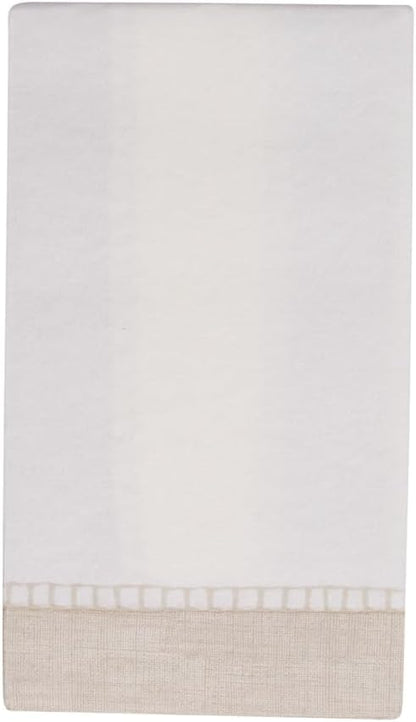 12 Package Caspari Linen Border Paper Linen Guest Towel Napkins in Natural, Per