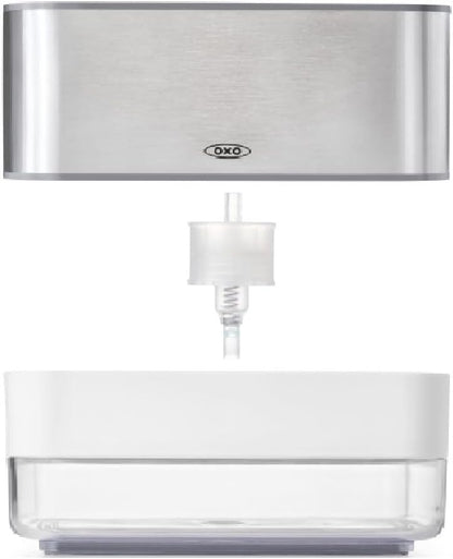 OXO Good Grips Clear Stainless Steel Soap Dispensing Sponge Holder