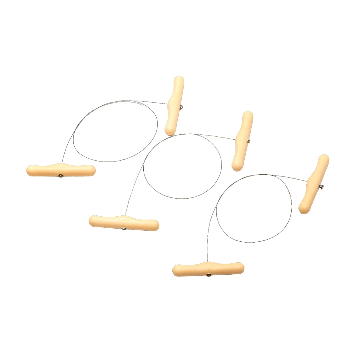 OFXDD Cheese Cutter with Wire - Cheese Slicer Wire 17.7 Inch - Slicers/Strings for Block Cheese with Handles, Stainless Steel, 3 Pcs