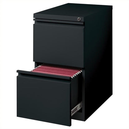 Pemberly Row 2 Drawers 20" Deep Mobile File Cabinet Lockable Pre-Assembled Stationary Letter Size for Home, Office