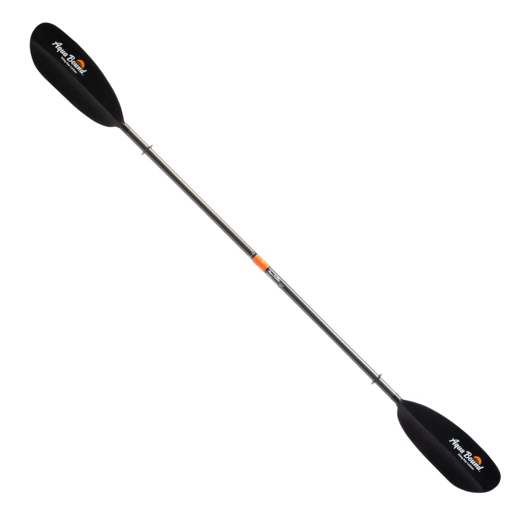 AQUA BOUND Sting Ray Carbon 2-Piece Kayak Paddle with Posi-Lok™ Ferrule, Carbon Shaft, Reinforced Nylon Dihedral Blades for Flatwater Touring and Kayak Fishing (240 cm)