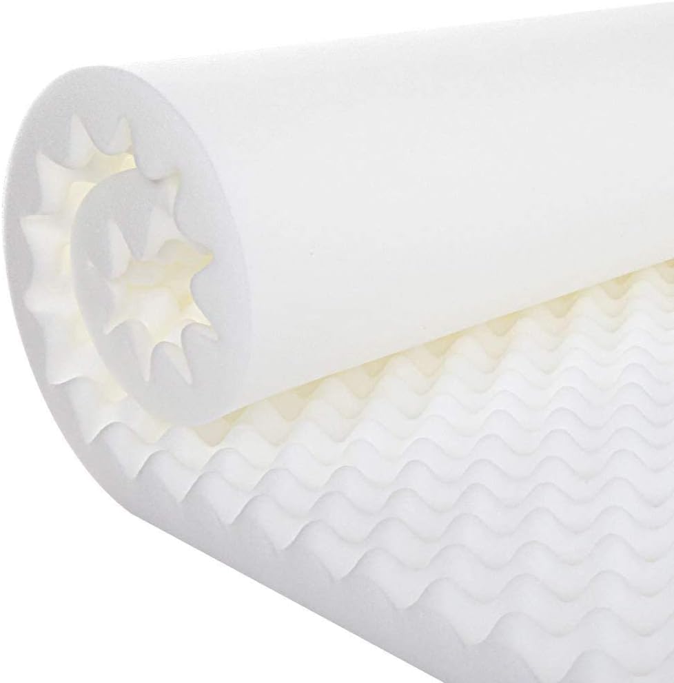 Gilbin 26x38) Foam Mattress Topper, Egg Crate Hi-Density Foam Pad, Mattress Pad, and Bed Topper for Support (Without