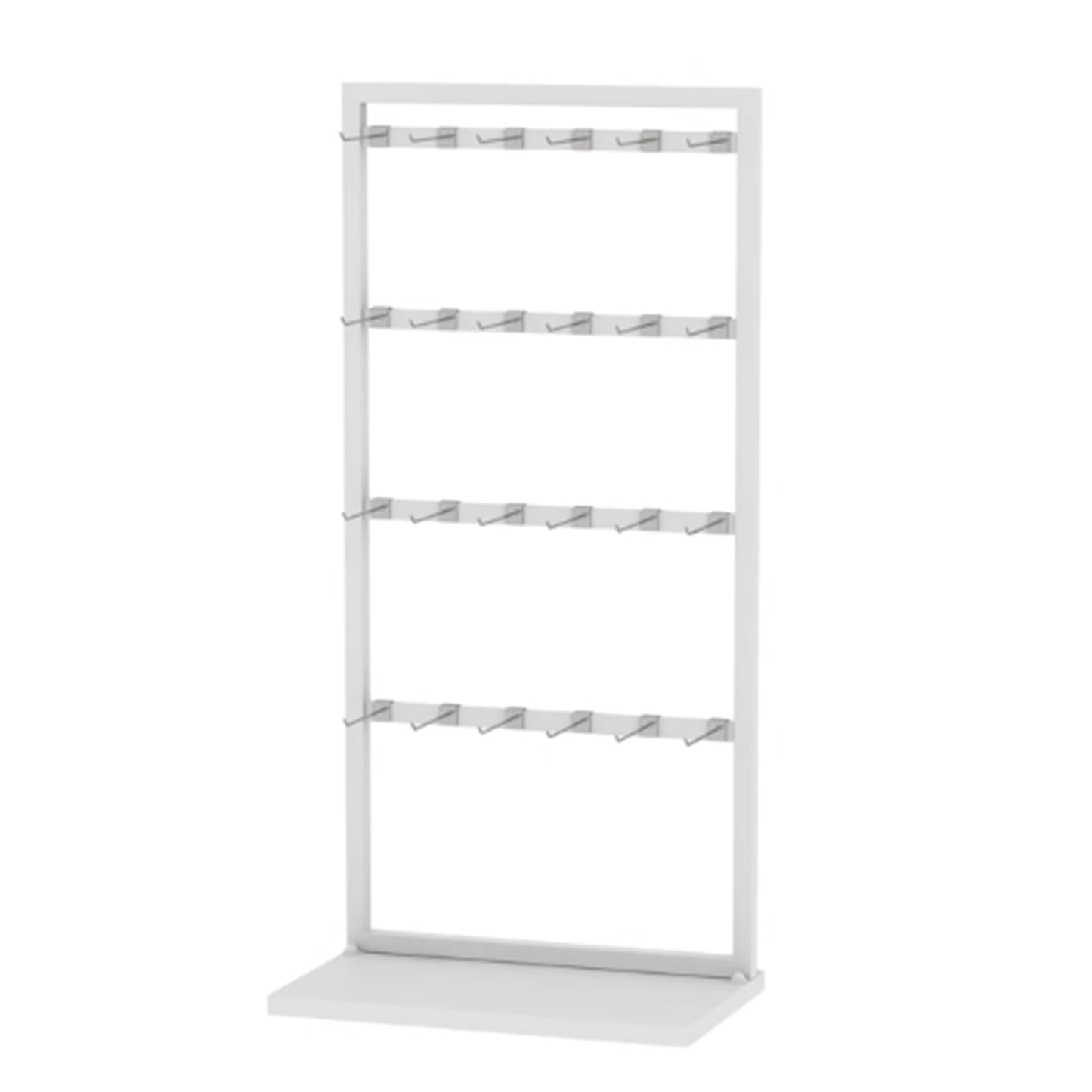 Underwear Display Stands, Metals, Freestanding Clothing Store Boutiques Retail Lingerie Garment Rack, Commercial Shelves, for Socks Bra Panties Scarves, 4 Layer(White)
