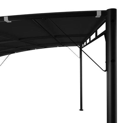 Anthracite Outdoor Garden Gazebo Canopy, 13.1x9.8 ft Modern Powder-Coated Steel Frame Sunshade Awning for Patio, Backyard, Deck, Accommodates 10 People Lawn Structures