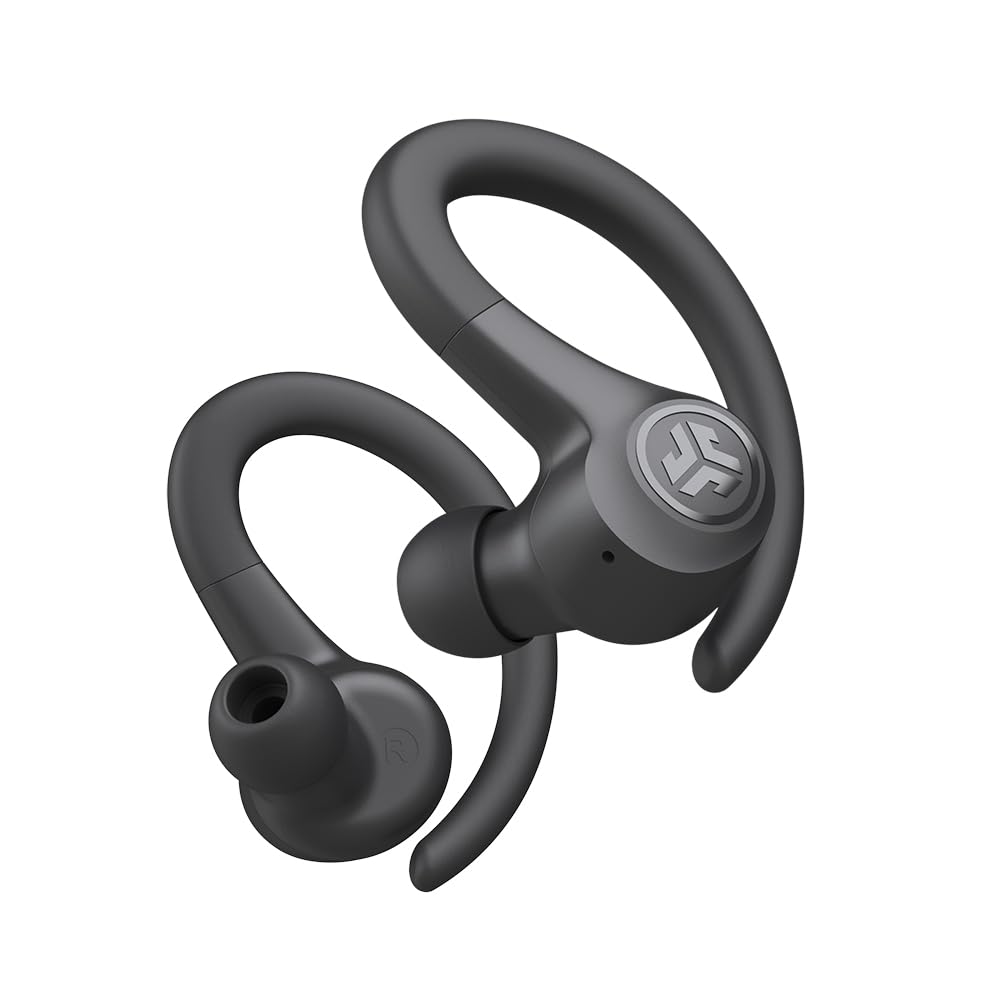 JLab Go Air Sport, Wireless Workout Earbuds Featuring C3 Clear Calling, Secure Earhook Sport Design, 32+ Hour Bluetooth Playtime, and 3 EQ Sound Settings (Graphite/Black)