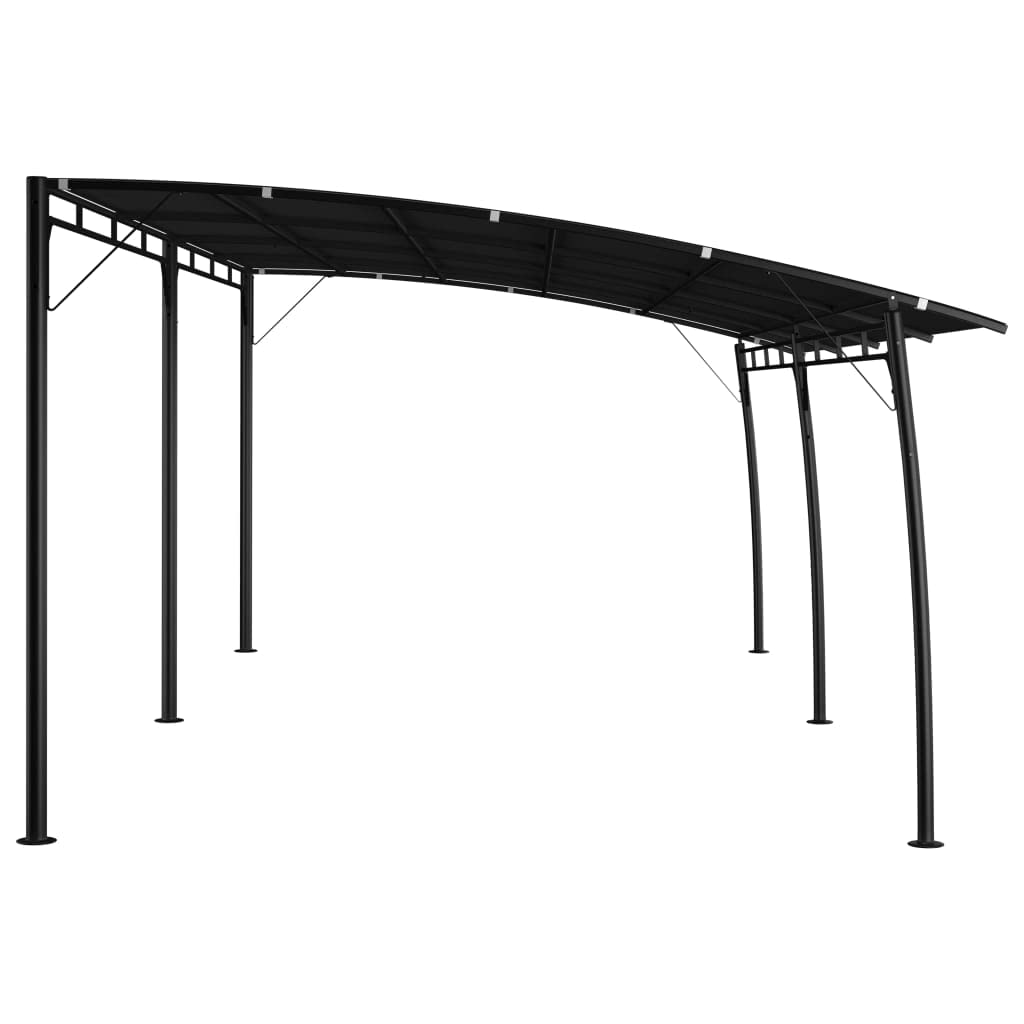 Anthracite Outdoor Sunshade Awning, Powder-Coated Steel Frame, 19.7x9.8 FT Large Rectangular Canopy Tent for Patio, Garden, and Backyard Gatherings Outdoor Structures