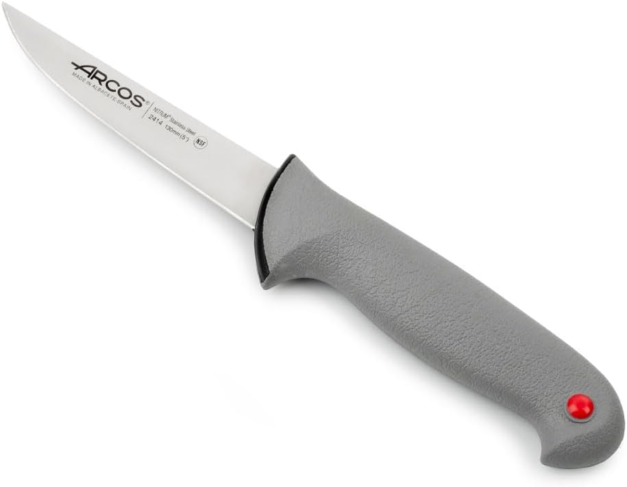ARCOS Butcher Knife, 5 Inch Nitrum Stainless Steel, 130 mm Blade - Professional Cooking Knife for Meat, Fish,