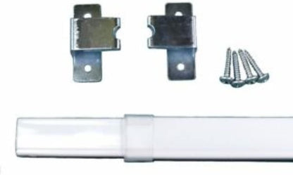 Graber Crystal Clear Sash Curtain Rod, 2 Rods per Package, Adjustable Width 11 1/2 to 20-Inch