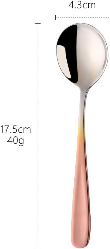 Buyer Star Bouillon Spoon Sets, 7-Inch Round Soup Spoons, Stainless Steel Finished Table Dinner Spoons