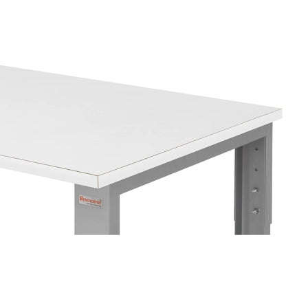 Table & Workbench: 1" Thick Laminate Top, Height Adjustable Bench - 30" D x 48" L x 30" - 36" H - by BenchPro