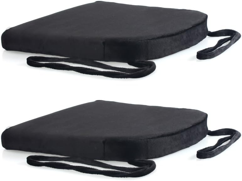 14x14 Set 2 Augld Metal Chair Cushion of Memory Foam School Chair Cushion Small U Shape Seat Cushion Black