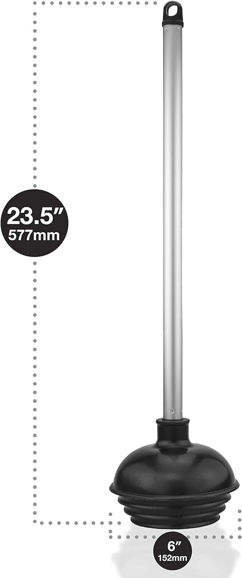 NEIKO 60180A Toilet Plungers, 3 Pack, Patented All-Angle Design, Heavy Duty, Aluminum Handle, Residential, Commercial, and Industrial Building Sanitation Use