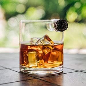 Premium Cigar Holder and Whiskey Glass - Old Fashioned Dual-Purpose Cigar Rest, Whisky Gift for Men, Father, Boyfriend,