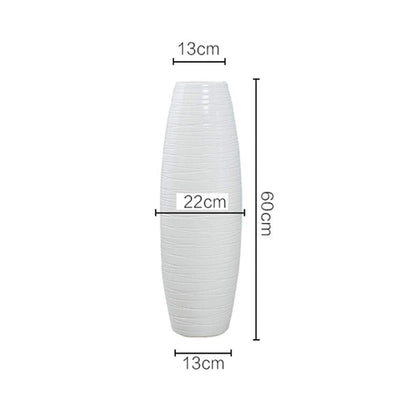 SDdPulse Floor Vase Ceramic Handcrafted Gifts Decoration Porch Living Room Flower Arrangement 60cm*13cm*13cm,