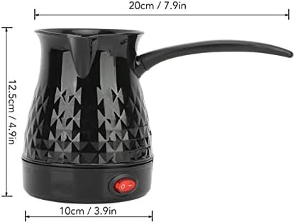 Electric Coffee Pot, 600ml ABS+Stainless Steel Maker, Anti-Scald Even Heating with Removable Handle