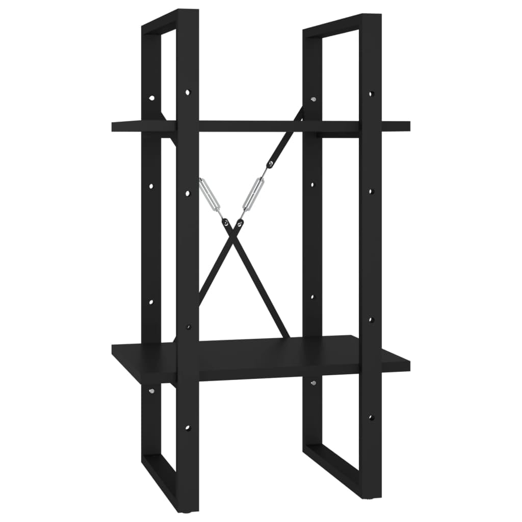 Holepyr Black Engineered Wood 5 Tier Book Cabinet with Matte Finish, Medium Size Freestanding Shelf for Living Room Office Bedroom Storage and Display