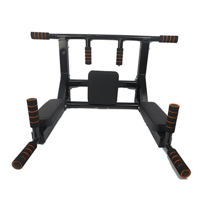 JDXQBLD Pull Up Bar, Wall Mounted Pull Up Bar Dip Station for Full-Body Strength Workouts Home Indoor Gym, 2 in 1 Multifunctional Chin Up Bar, Power Tower Exercise Training Equipment Fitness