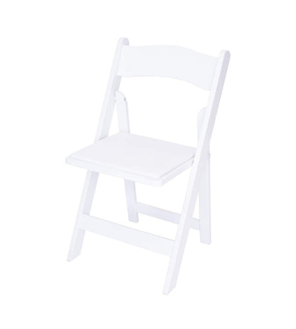 Aeiniwer Rhino Series Wood Folding Chair (4 Pack) - Garden & Indoor/Outdoor Use - Perfect for Events, Weddings and Party Rentals - Durable, Storable, and Lightweight (White)