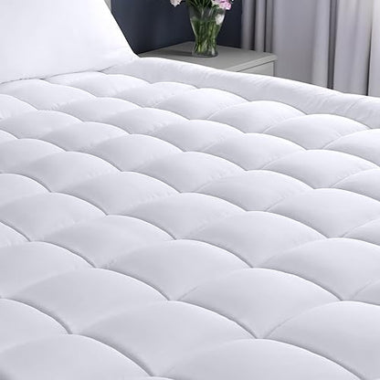 Utopia Bedding California King Mattress Pad - Fitted Premium Protector Cover Deep Pocket up to 16 Inches (72x84, White)