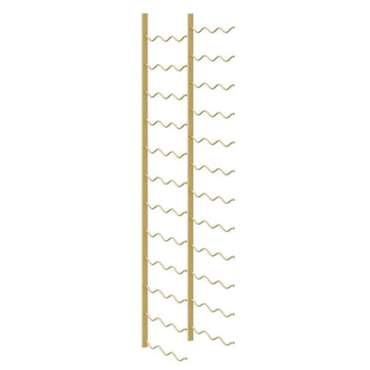 vidaXL Wall Mounted Wine Rack for 36 Bottles - Gold Iron - Easy Assembly and Durable - Trendy Wine Storage Solution for Modern Homes