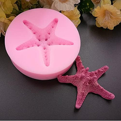 Starfish Shell Fondant Silicone Molds, Cake Candy Decoration Tools DIY Creative Chocolate Mold