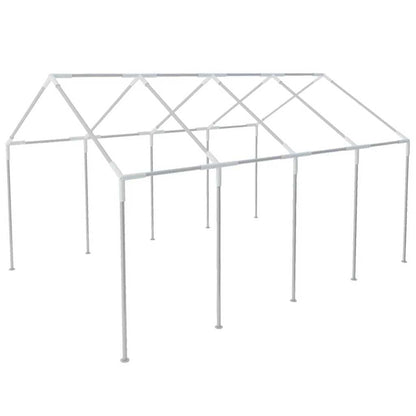 Xhnifbn White Party Tent 26.2'x13.1' PE Canopy Gazebo with Steel Frame, 4 Sidewalls & Windows, UV-Resistant Shelter for Backyard Camping Festivals Outdoor