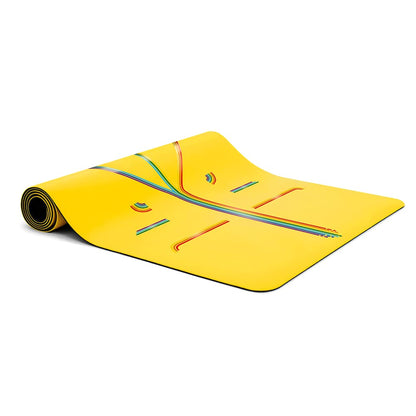 Liforme Travel Yoga mat – Patented Alignment System, Warrior-Like Grip, Non-Slip, Eco-Friendly, Ultra-Lightweight and Sweat Resistant, Made with Natural Rubber