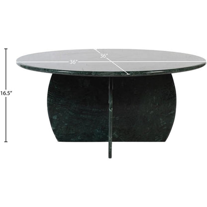 Meridian Furniture Formentera Green Marble Coffee Table
