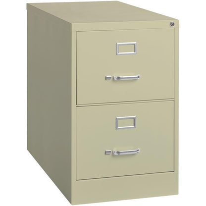 Pemberly Row 26.5" D Metal Vertical Filing Cabinet, Legal Width, 2 Drawer, Putty Finish, Durable Commercial Grade Steel, Lockable Office Storage for Files, Fully Assembled