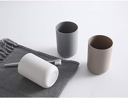Generic countertop 2pcs Toothbrush Holder Japanese Style Bathroom Accessories Toothpaste Holder Makeup Brush Cup, Razor