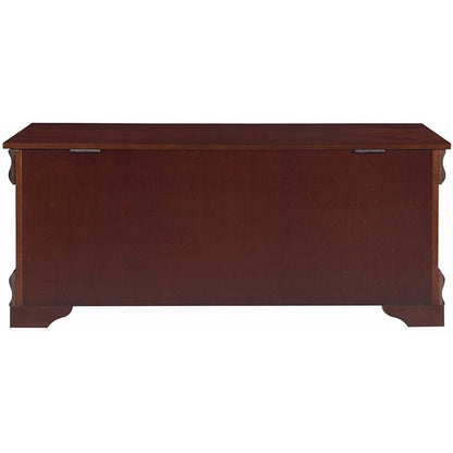 BOWERY HILL Traditional Wood Cedar Blanket Chest, Warm Brown Finish, 47" W x 17" D x 20" H, Cedar-Lined Interior, Solid Pattern, Versatile Storage for Hallway or Master Suite