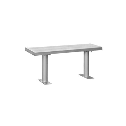 Salsbury Aluminum Locker Bench - 48 Inches Wide - 14" Deep - Silver - Bolt Mounted