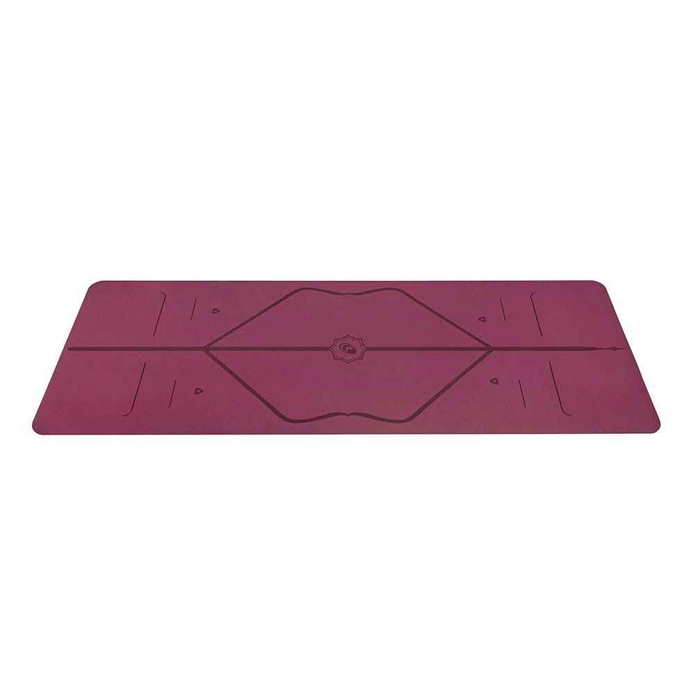 Liforme Original Yoga Mat – Free Yoga Bag Included - Patented Alignment System, Warrior-like Grip, Non-slip, Eco-friendly, sweat-resistant, long, wide, 4.2mm thick mat for comfort
