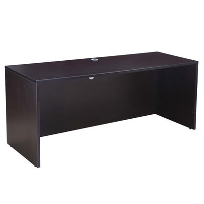 Boss Office Products Holland 71" Executive U-Shape Desk with Lateral File Storage, Mocha