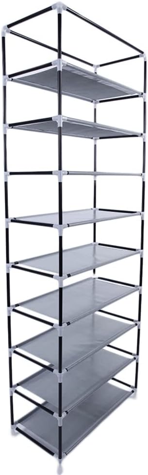 Generic 63" 10-Floor Closet, The Large Shoe Rack with dust Cover Shoe Rack with Covers on The Non-Woven Shoe Cabinet is