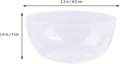 10 Sets Slime Bowl Mixing Tool Makeup Bowls, Plastic Glue Mixer for Makeup Crafts (Transparent)