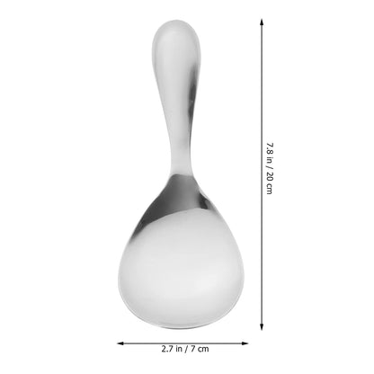 UPKOCH Stainless Steel Rice Spoon Paddle 7.87 Inch Metal Rice Scoop with Comfortable Handle for Serving and Salad Kitchen Utensil
