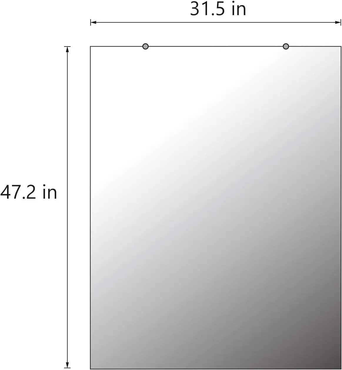 Toppay Wall-Mounted Activity Mirror with Flat Polished Edge (2, 48"x32")