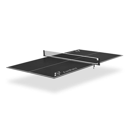 EastPoint Foldable Table Tennis Conversion Top - 9 ft x 5 ft, Blue - Zero-Assembly Ping Pong Table Topper - Tournament-Grade Bounce on Tennis Surfaces - Complete Net & Posts for Ping Pong Play