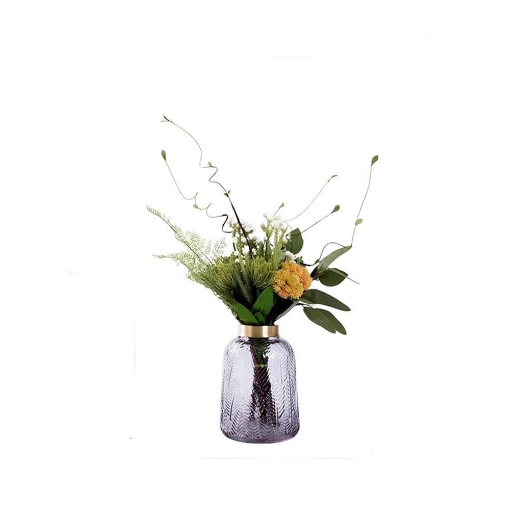 XUNTING Artificial Plants Indoor Simulation Floral Set Decoration Modern Light Luxury Hotel Negotiation Table Office Dining Table TV Cabinet Interior Decoration Plants Decor(B)