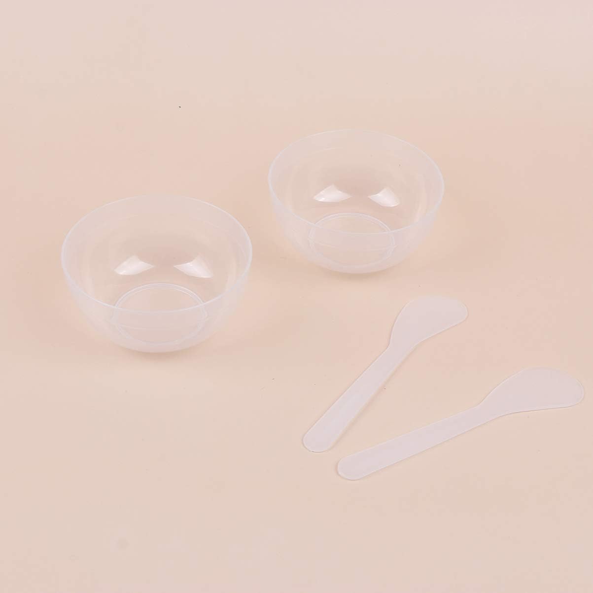10 Sets Slime Bowl Mixing Tool Makeup Bowls, Plastic Glue Mixer for Makeup Crafts (Transparent)
