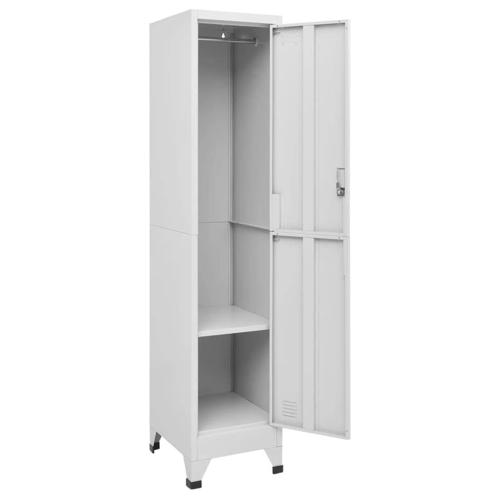 IBUQDDV Industrial Grey Steel Large Locker Cabinet Rectangular Storage for Office, Utility Room, and Sports Changing Rooms with Secure Cam Lock and Keys, Durable Metal Build, Ample
