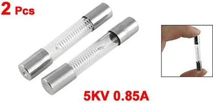 uxcell 2 Pcs Microwave Oven 6 x 40mm Axial Glass Fuse Tubes, 850mA 0.85A 5KV (Pack of 2)