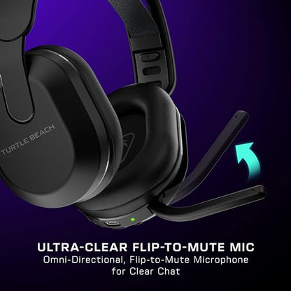 Turtle Beach Stealth 500 Wireless Amplified Gaming Headset for PS5, PS4, PC, & Mobile – 40-Hr Battery, Bluetooth, Memory Foam Cushions, Flip-to-Mute Mic, EQ Presets, Companion App – Black