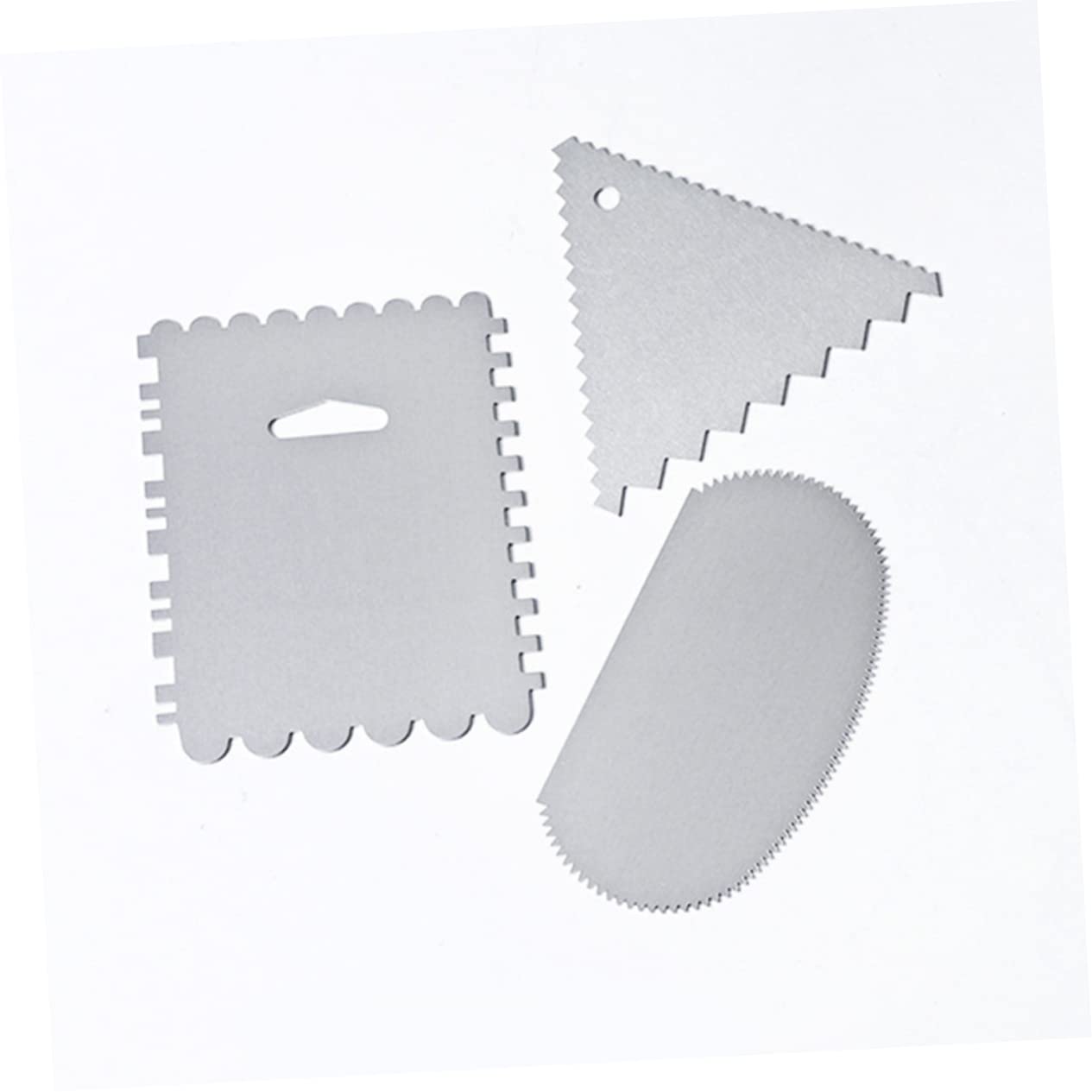 KICHOUSE 4-Piece Cake Scraper Set Stainless Steel and Aluminum Baking Supplies Kitchen Gadget for Smooth Cake Decorating and Frosting