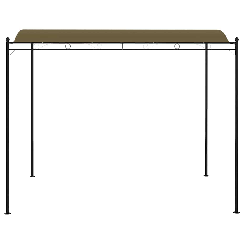 Gazebo Set of 2 Taupe Steel and Polyester, Large Rectangular Outdoor Canopy for Patio, Garden, UV Resistant, Easy Assembly Lawn Structures