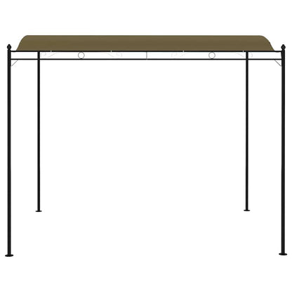Xhnifbn Taupe 118"x100" Outdoor Gazebo Canopy Steel Frame Polyester Shade for Garden Patio Party UV Block Easy Setup