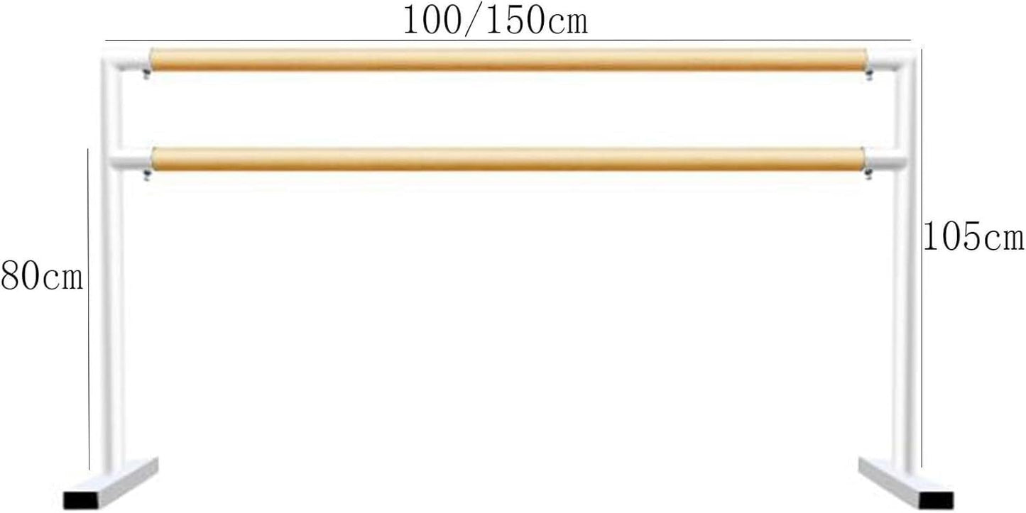 VUBYSG Independent Portable Mobile Dance Pole Fitness Equipment for Adults and Children, Stretching Ballet bar, White - 100cm,White-100cm
