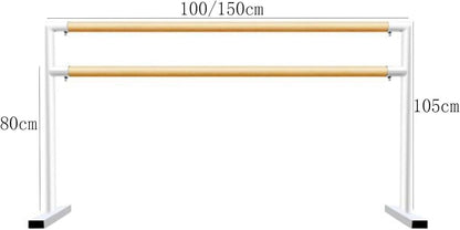 VUBYSG Independent Portable Mobile Dance Pole Fitness Equipment for Adults and Children, Stretching Ballet bar, White - 100cm,White-100cm